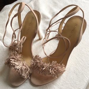 Ivanka Trump pink suede stilettos